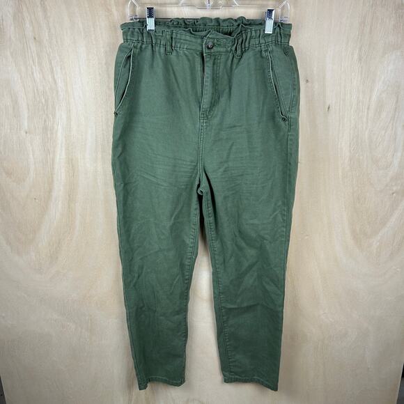 7 For All Mankind Green Elastic Waist Pants – Size 28 - Picture 2 of 6